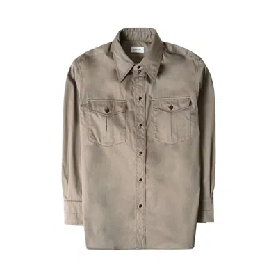 Pre-owned Lemaire Wrap Overshirt 'brown' | Men's Size 46