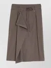 Lemaire Skirt In Brown Wool And Polyester