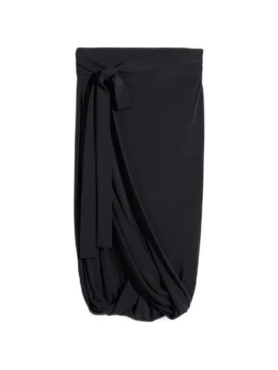 Lemaire Wrap Skirt In Black