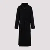 Lemaire Wrap Coat In Black