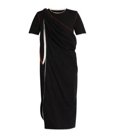 Lemaire Wraparound-style T-shirt Dress In Black