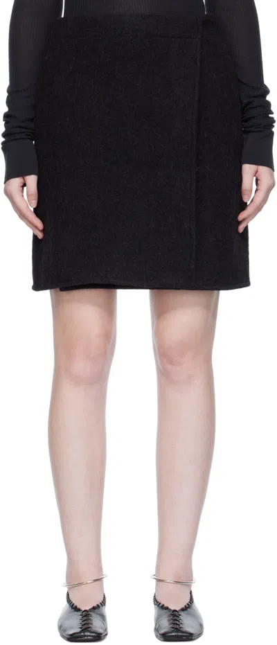 Lemaire Wrapover Miniskirt In Black