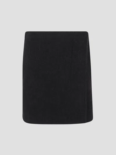 Lemaire Wrapover Skirt For Women - Fall/winter 2025 In Black