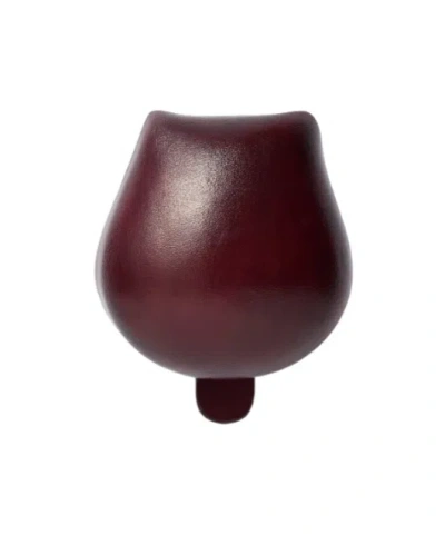 Lemaire X Carlos Peñafiel Castanet Leather Purse In Morello Cherry