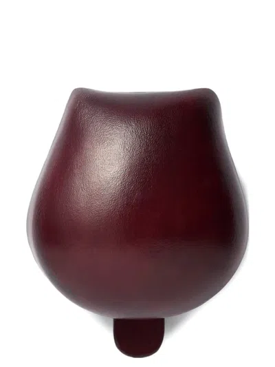 Lemaire X Carlos Peñafiel Castanet Leather Purse In Red