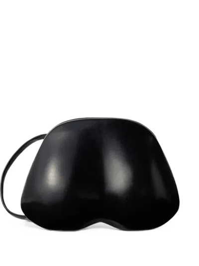 Lemaire Fesses Bag In Patinated Leather In Black