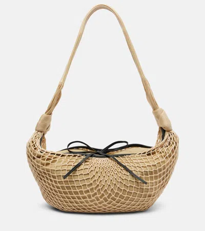 Lemaire X Filt Croissant Net Shoulder Bag In Sand