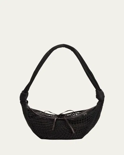 Lemaire X Filt Men's Net Croissant Bag In Black