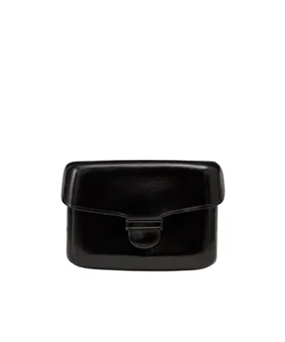 Lemaire X Il Bussetto Leather Cardholder In Black