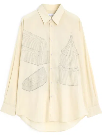 Lemaire X Philippe Weisbecker Relaxed Shirt In Yellow