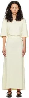 LEMAIRE YELLOW BELTED MIDI DRESS