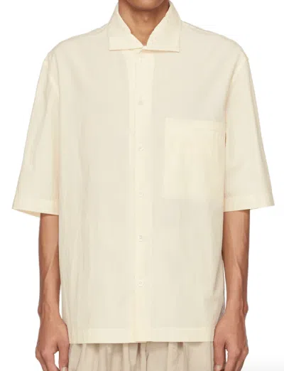 Pre-owned Lemaire Yellow Boxy Shirt In Ecru