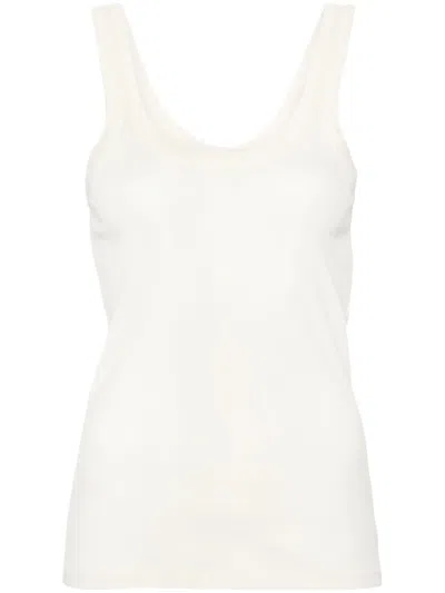 Lemaire Nahtloses Geripptes Tanktop In Neutro
