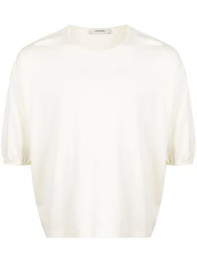Lemaire Yellow Drop Shoulder Cotton T-shirt