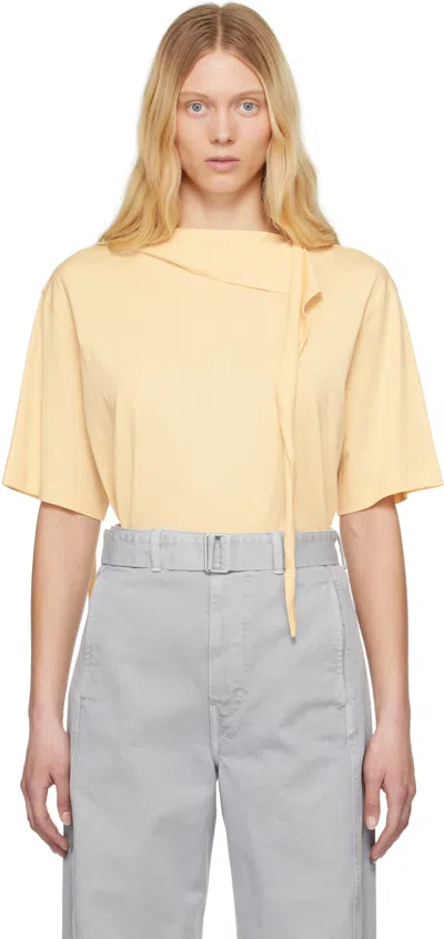 Lemaire Yellow Foulard T-shirt In Ye504 Ice Apricot