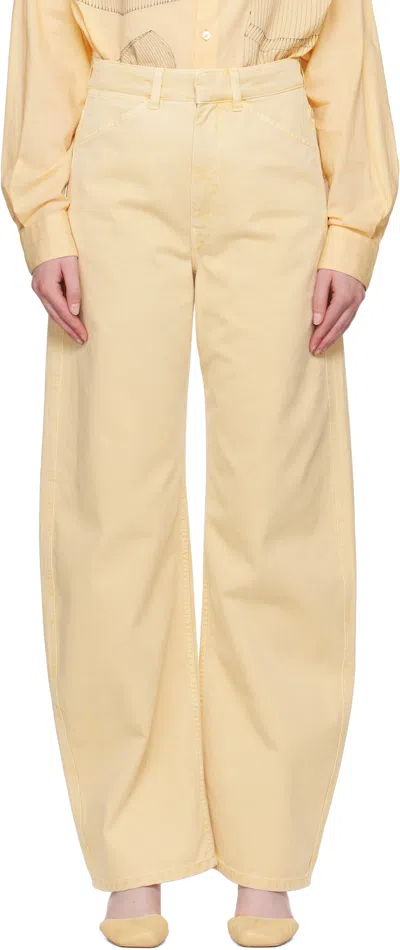 Lemaire Yellow High Waisted Curved Jeans