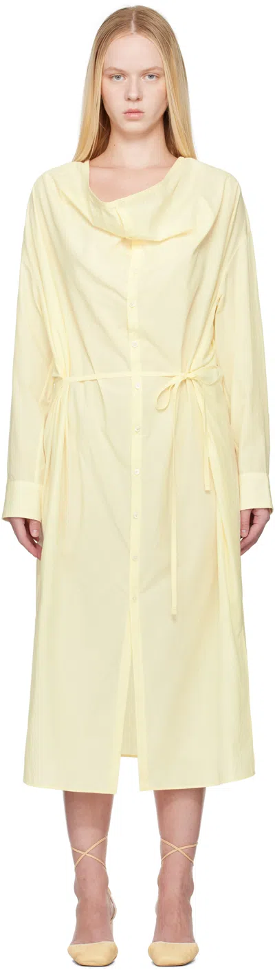 Lemaire Yellow Soft Collar Midi Dress