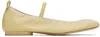 Lemaire Yellow Square Flat Ballerina Flats In Ye100 Eggshell