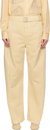 Lemaire Yellow High Waisted Curved Jeans