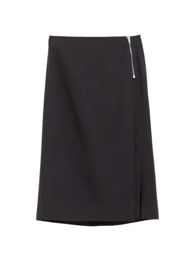 Lemaire Zip-detail Skirt In Black