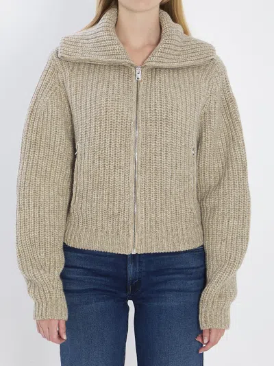 Lemaire Zipped Cardigan In Gray