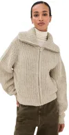 Lemaire Oversized Ribbed Alpaca And Yak Hair-blend Cardigan In Neutral