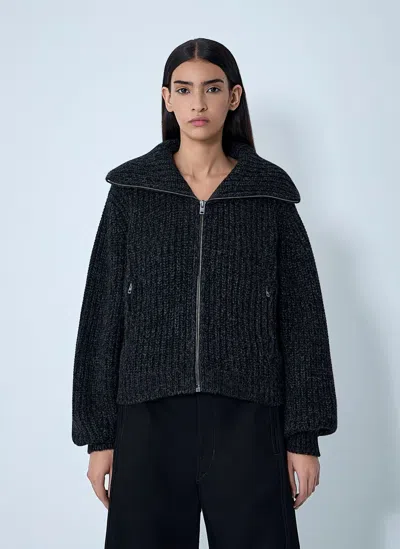 Lemaire Zipped Cardigan In Black