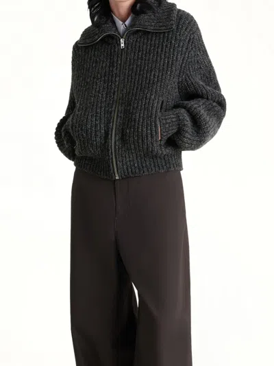 Lemaire Zipped Cardigan In Black