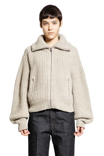 Lemaire Zipped Cardigan In Neutral