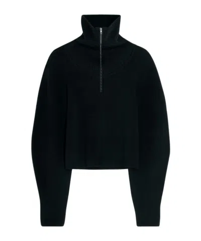 Lemaire Zipped Sweater In Black