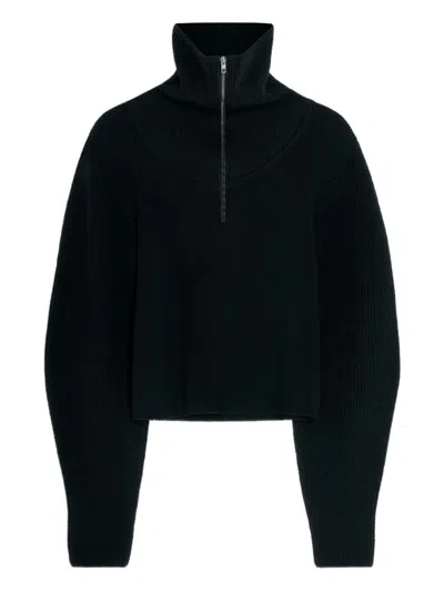 Lemaire Zipped Sweater Woman Black