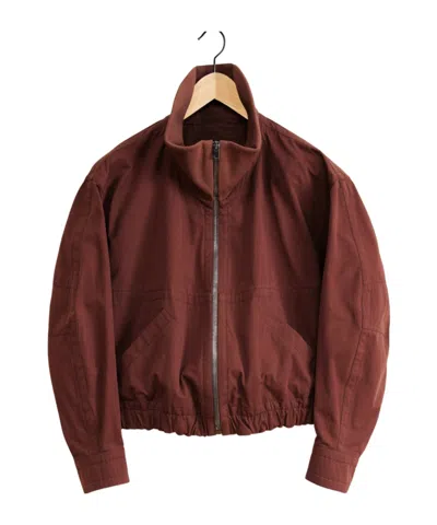 Lemaire Zippered Casual Jacket In Brown