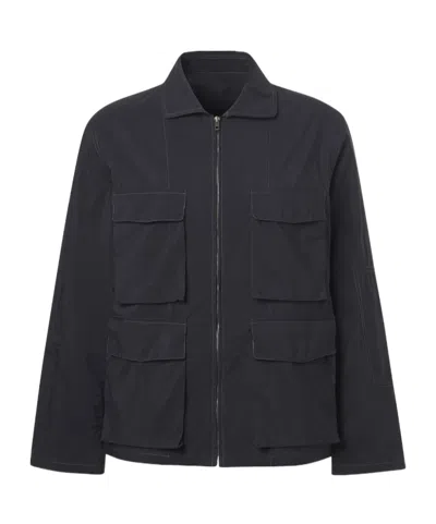 Lemaire Zippered Long-sleeved Casual Jacket In Animal Print