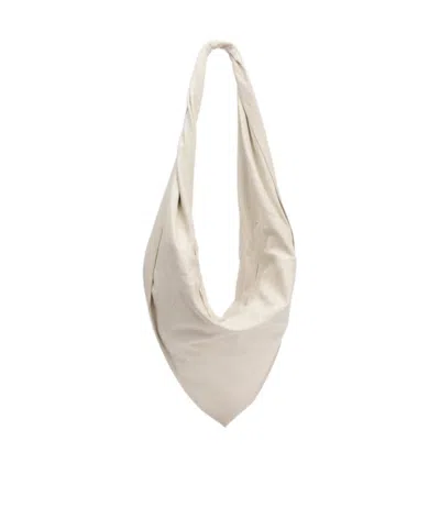 Lemaire Scarf Leather Crossbody Bag In Nude
