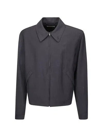 Lemaire Zip-up Blouson Jacket In Black