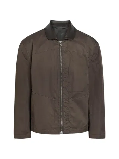 Lemaire Zip-up Jacket In Brown