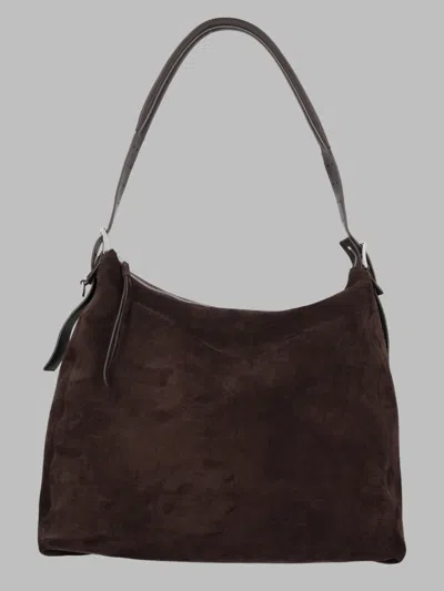 Lemaire -style Minimal Mini Shoulder Bag For Women In Brown