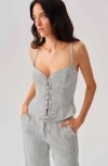 Leman Mercer Juliette Top In Gray