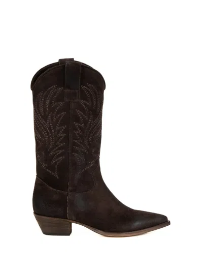 Lemaré Lemaire Lemarè Coffee Texan Boot In Multi