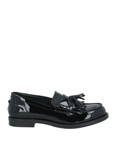 Lemaré Woman Loafers Black Size 7 Leather In Black
