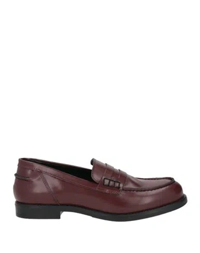 Lemaré Woman Loafers Burgundy Size 7 Leather In Red