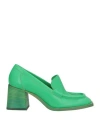 Lemaré Woman Loafers Green Size 8 Leather