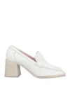 Lemaré Woman Loafers White Size 10 Soft Leather In White