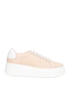 Lemaré Woman Sneakers Blush Size 9 Leather In Brown