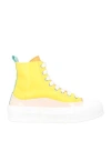 Lemaré Woman Sneakers Yellow Size 11 Textile Fibers