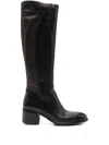 Lemargo 60mm Leather Block-heel Boots In Black