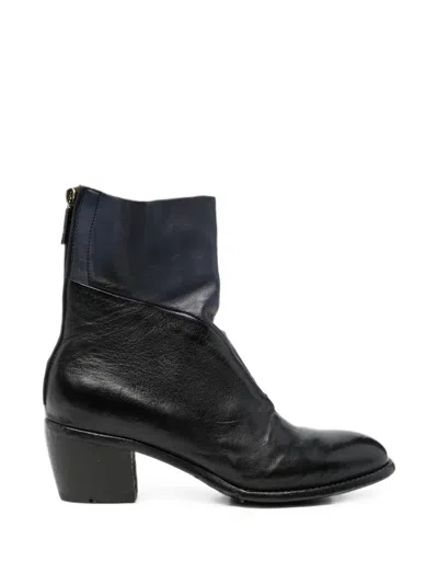 Lemargo Leather Panelled Ankle Boots In Multi