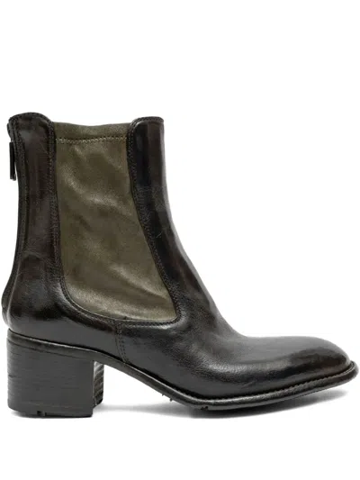 Lemargo Leather Zip-detail Block-heel Boots In Multi