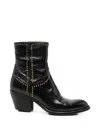 Lemargo Stud-embellished Leather Ankle Boots In Black