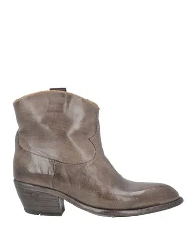 Lemargo Woman Ankle Boots Lead Size 8 Leather In Grey